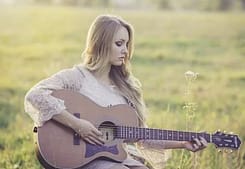 playing guitar